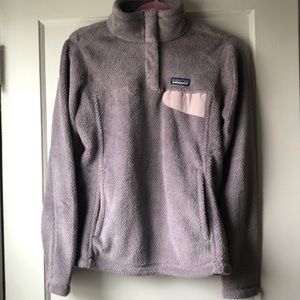 💜 fleece patagonia pullover in “smokey violet”